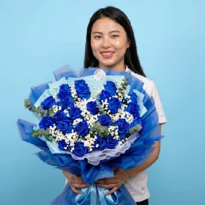 Royal blue roses