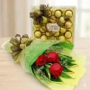 3 Roses & Ferrero Rocher Chocolate Bouquet – Love & Sweet Gift Philippines
