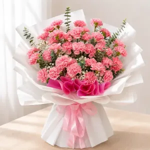40 Pink Carnation Bouquet – Romantic Flower Gift Delivery Philippines