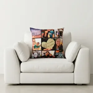 Customized Throw Pillow with 9 Photos | Personalized Photo Gift