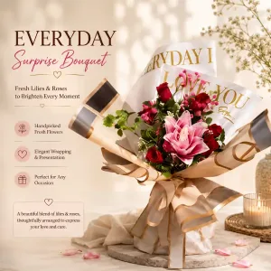 Everyday Lily & Rose Surprise Bouquet