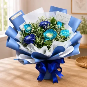 Welcome Home – Half Dozen Mix Colorful Roses