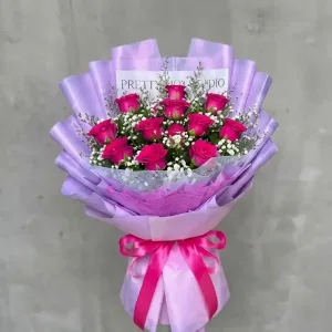 One Dozen Pink Roses - Bouquet Cebu