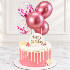 Drip Cake with Balloon Topper – Choco Truffle, Mocha, Vanilla & Strawberry | Manila Philippines